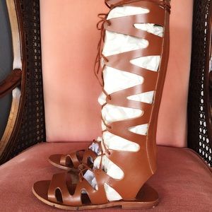 Leather gladiator sandals size 6